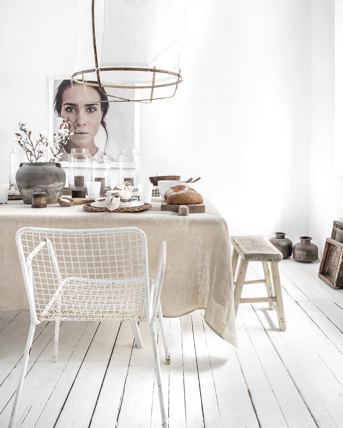 Natural Linen tablecloth - MagicLinen