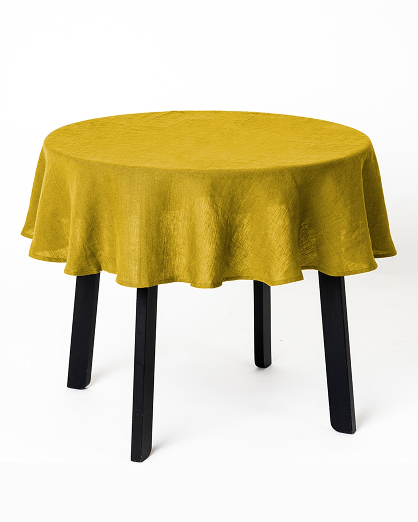 Round linen tablecloth - MagicLinen