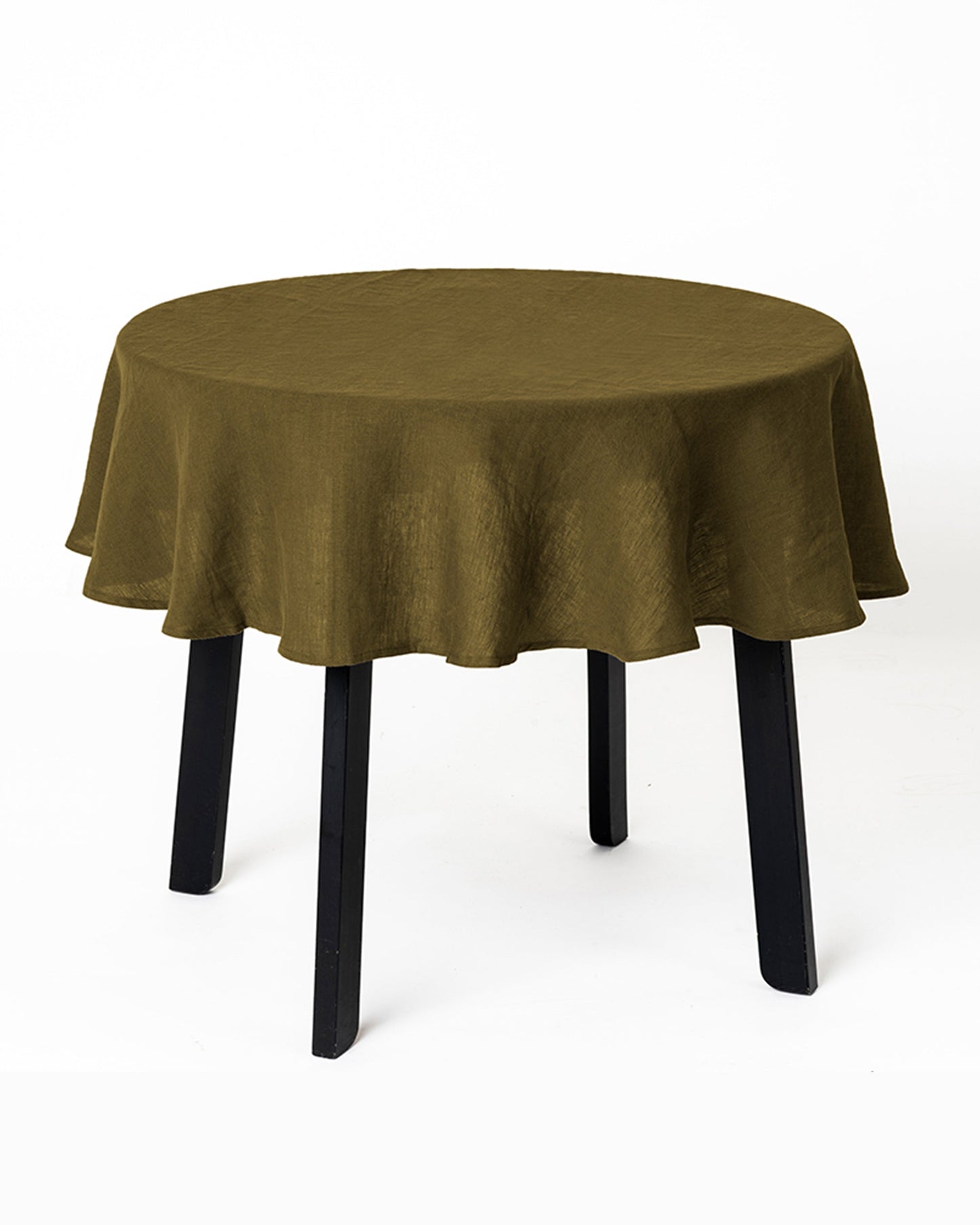 Round linen tablecloth - MagicLinen