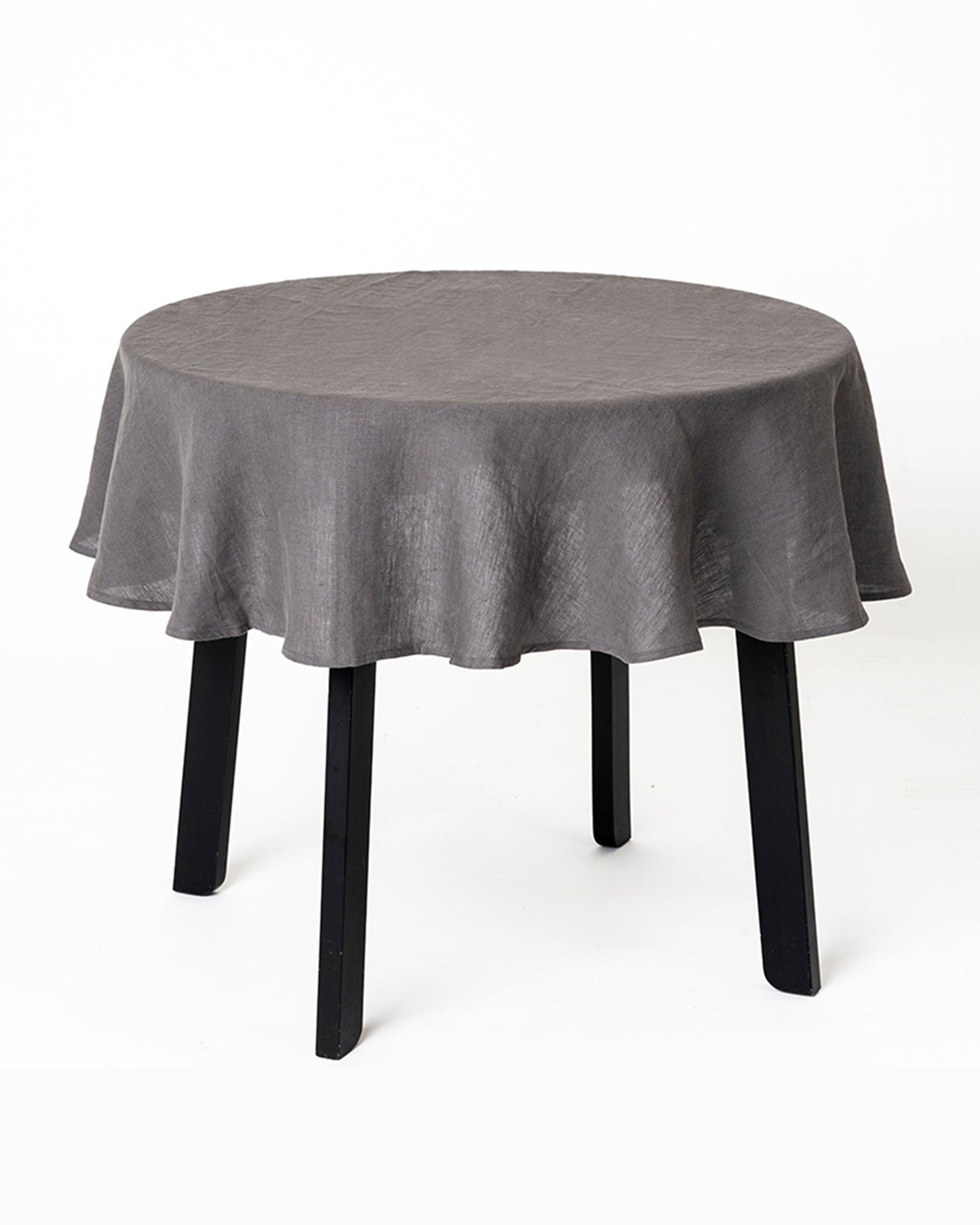 Round linen tablecloth - MagicLinen