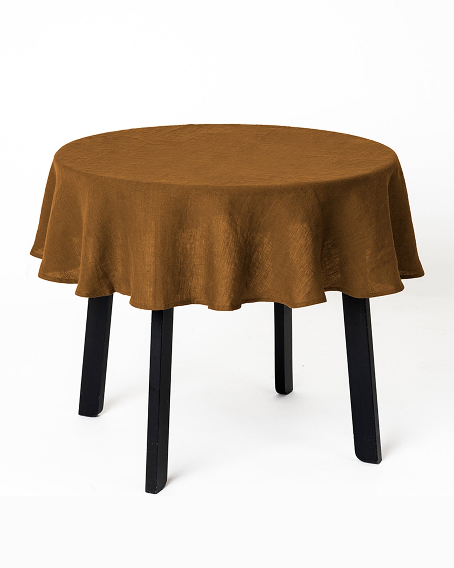 Round linen tablecloth - MagicLinen