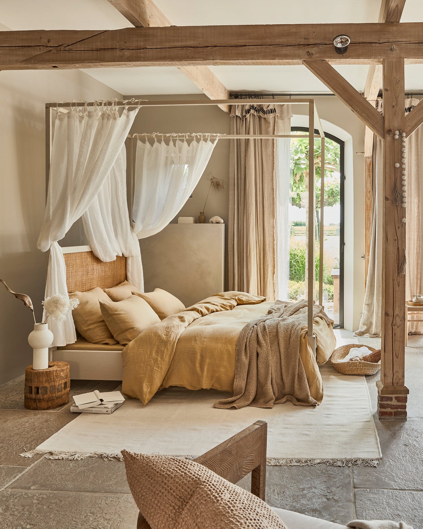 Sandy beige linen duvet cover - MagicLinen