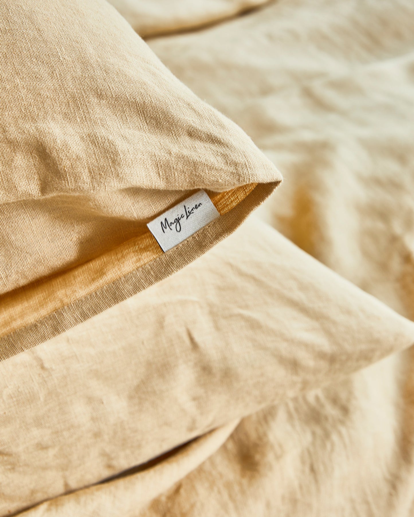 Sandy beige linen duvet cover - MagicLinen