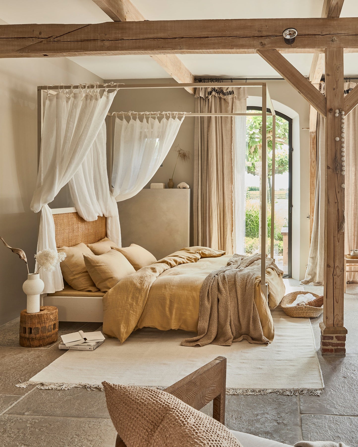 Sandy beige linen pillowcase - MagicLinen