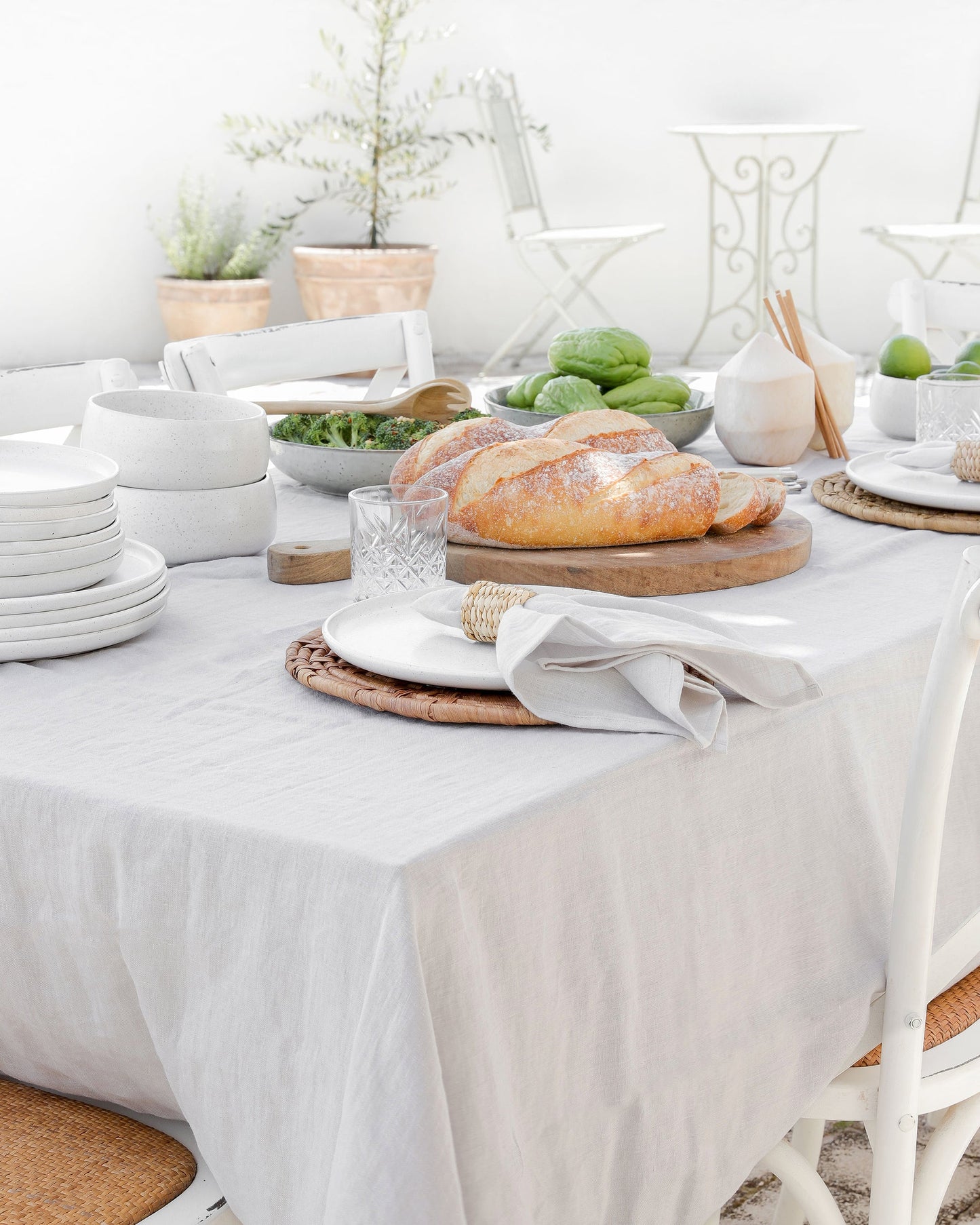 Light gray linen napkin set of 2 - MagicLinen