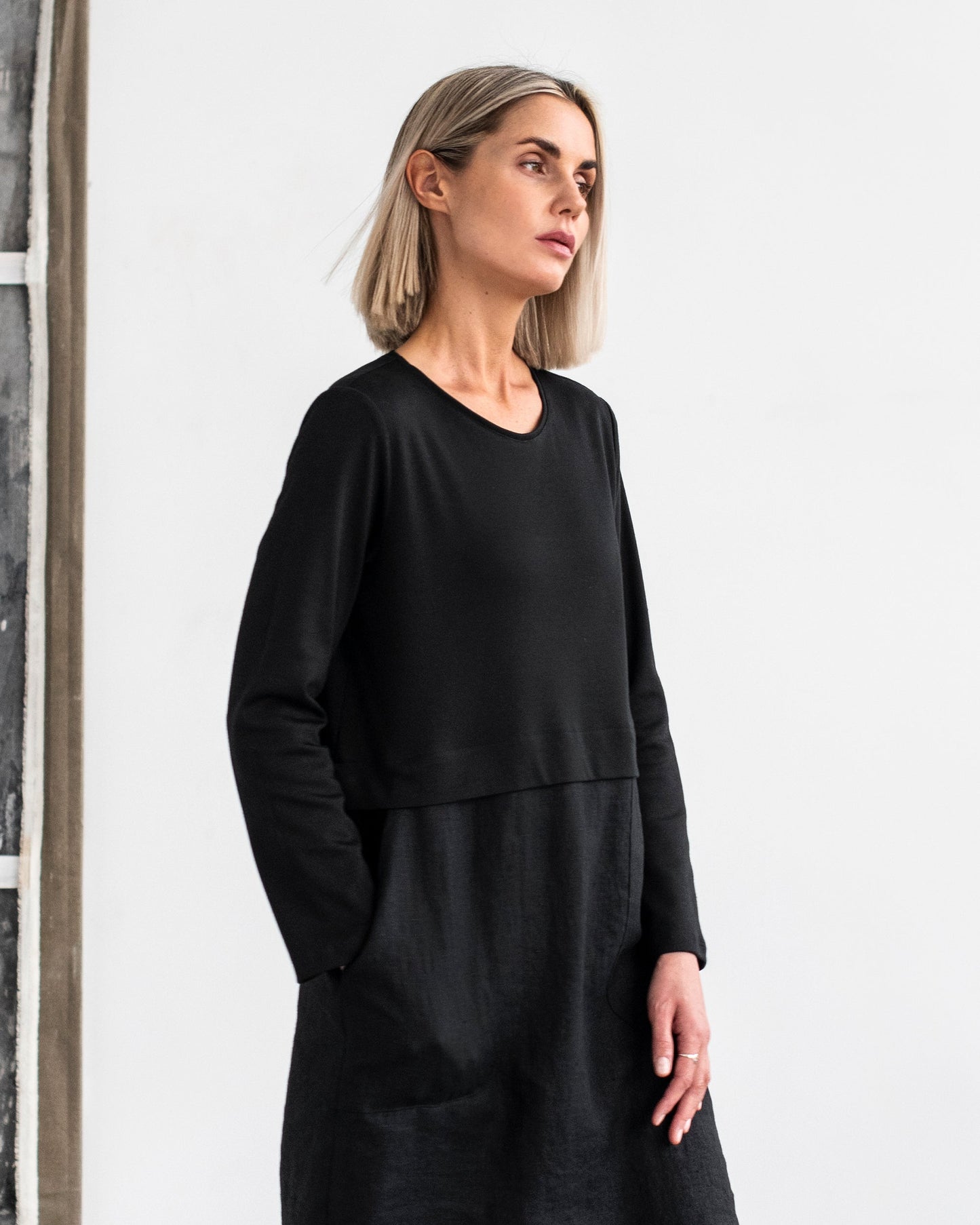 Straight cut linen-cotton dress SION - MagicLinen