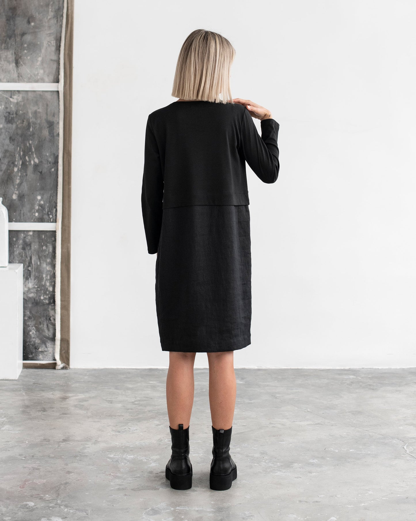 Straight cut linen-cotton dress SION - MagicLinen