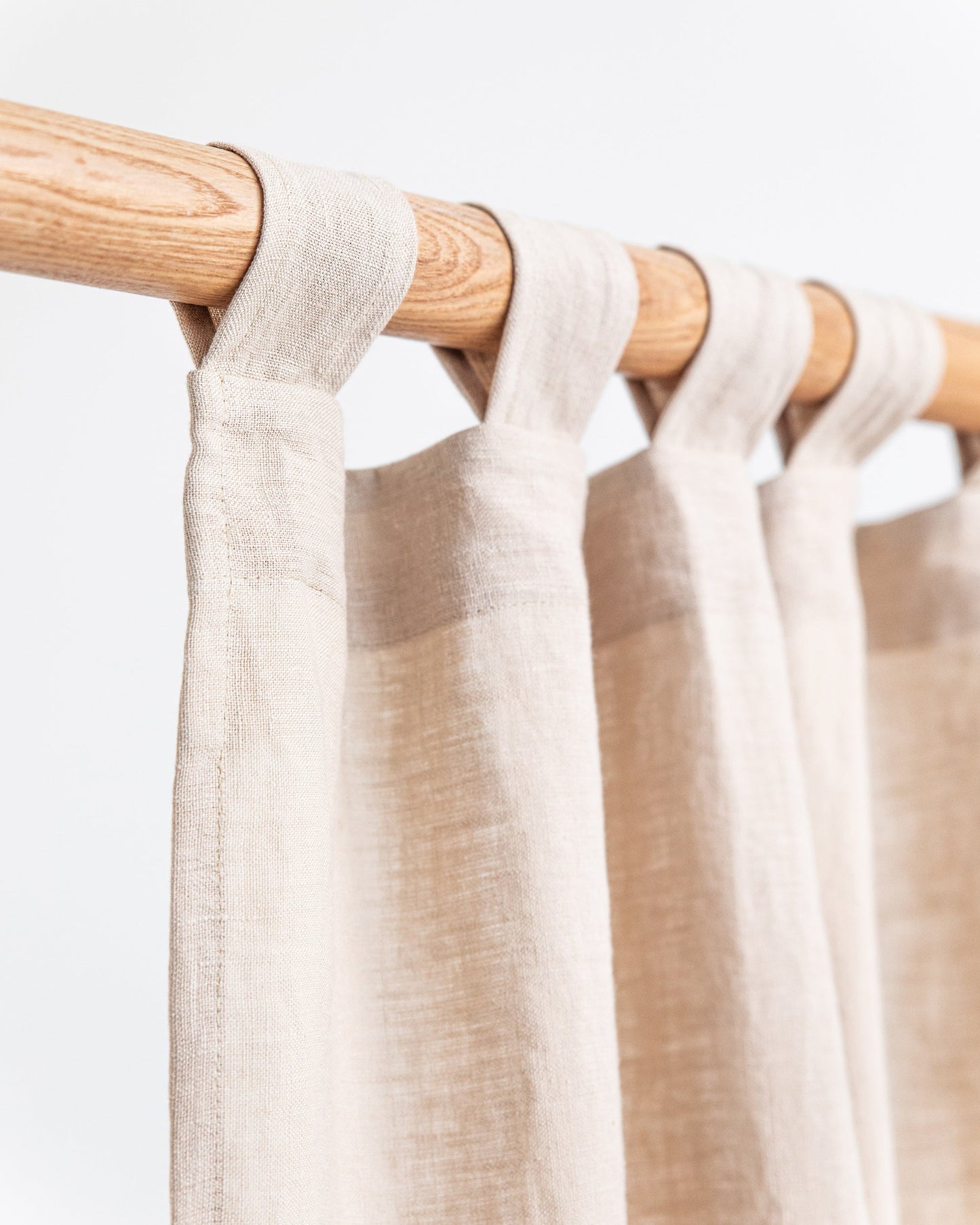 Tab top linen curtain panel (1 pcs) in Natural linen - MagicLinen