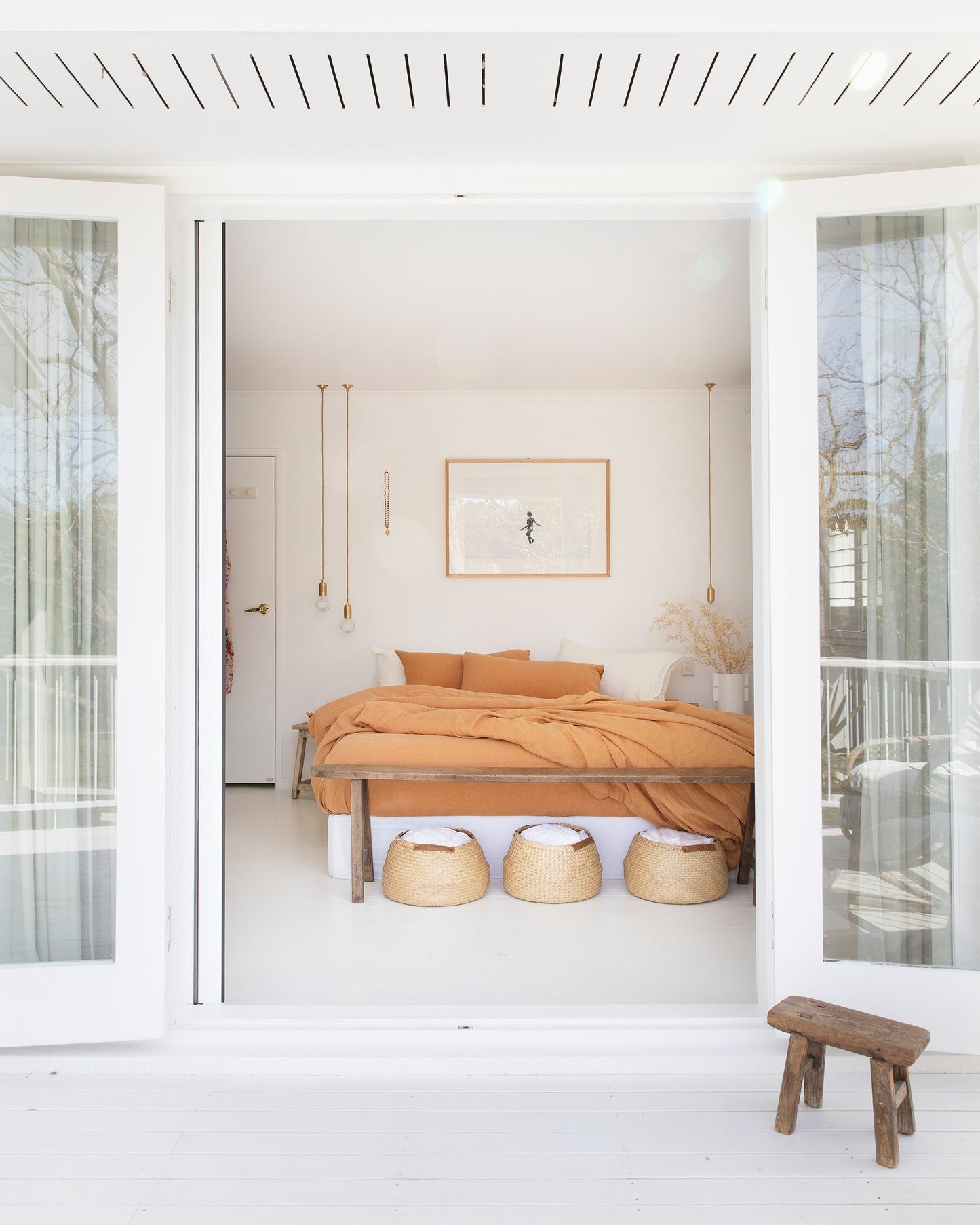 Tan linen duvet cover set (3 pcs) - MagicLinen