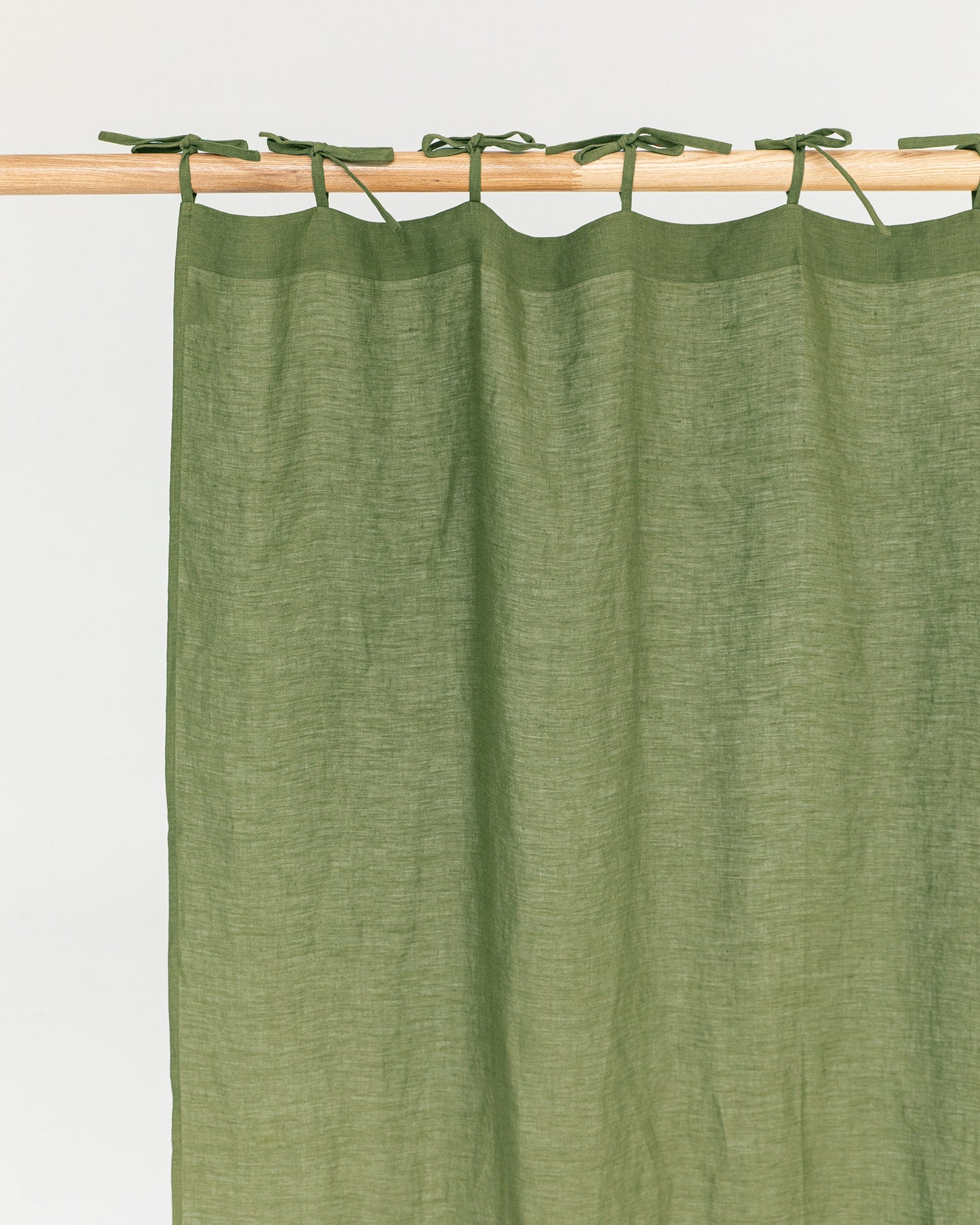 Tie top linen curtain panel (1 pcs) - MagicLinen