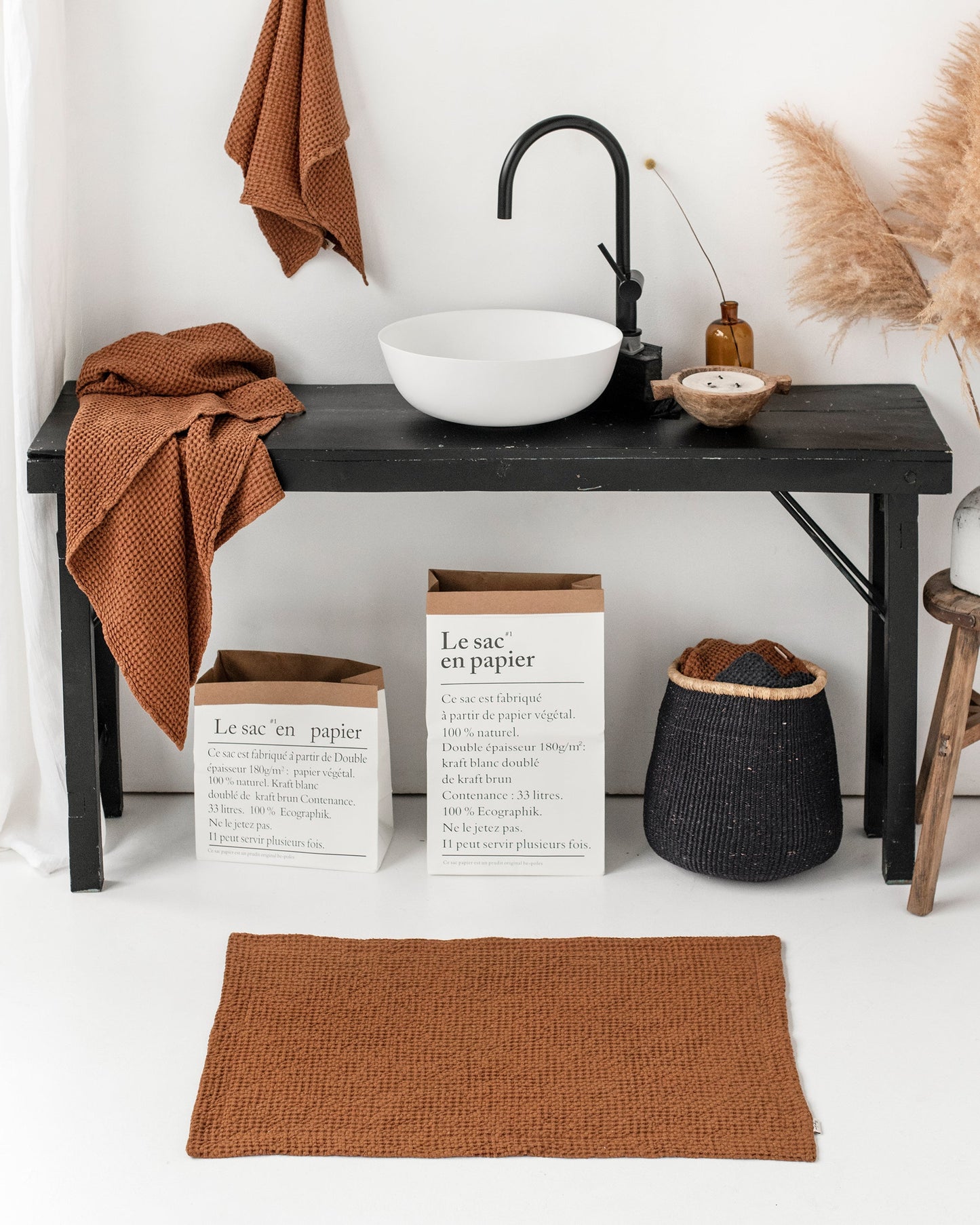 Waffle Bath Mat in Various Colors - MagicLinen