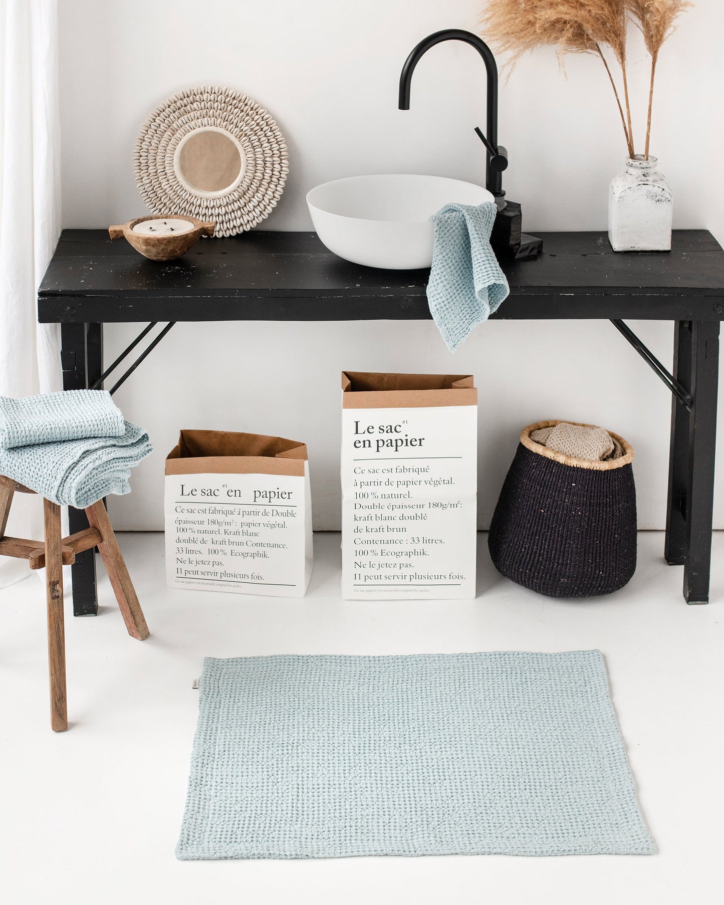Waffle Bath Mat in Various Colors - MagicLinen