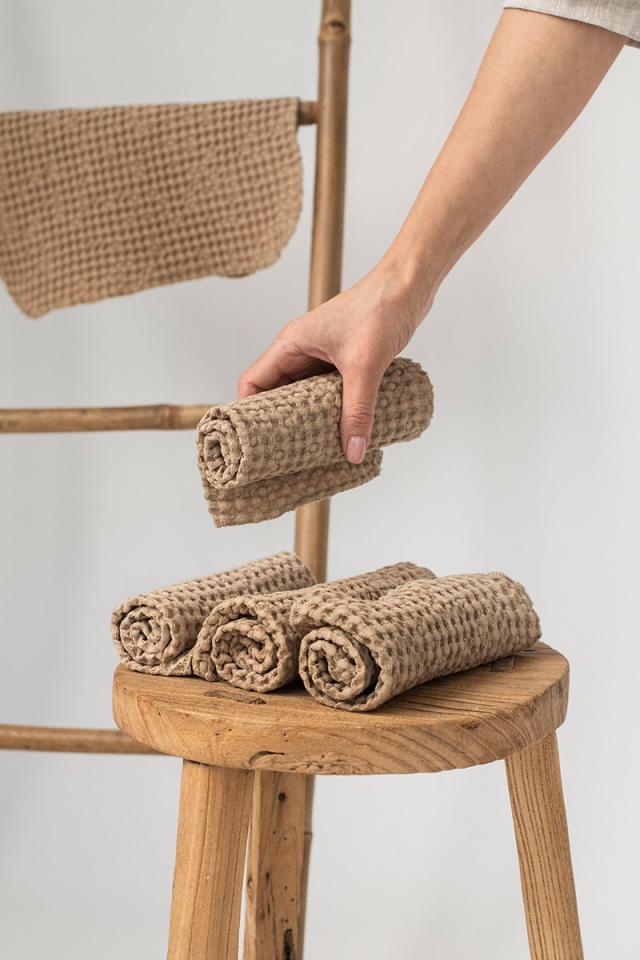 Waffle Face Cloth set of 5