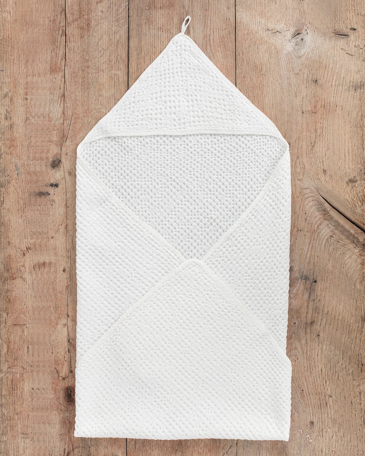 Hooded waffle baby towel - MagicLinen