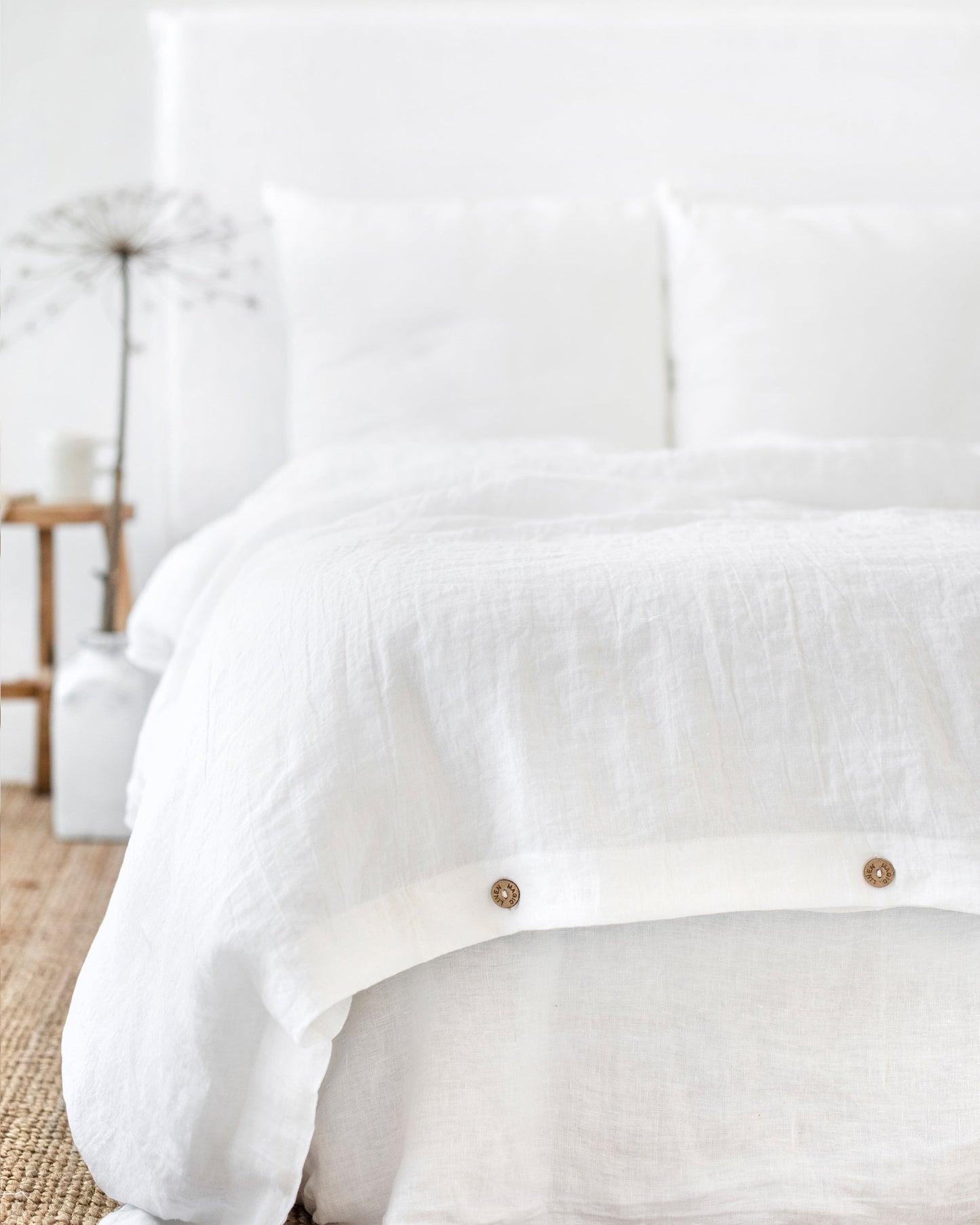 White linen duvet cover - MagicLinen