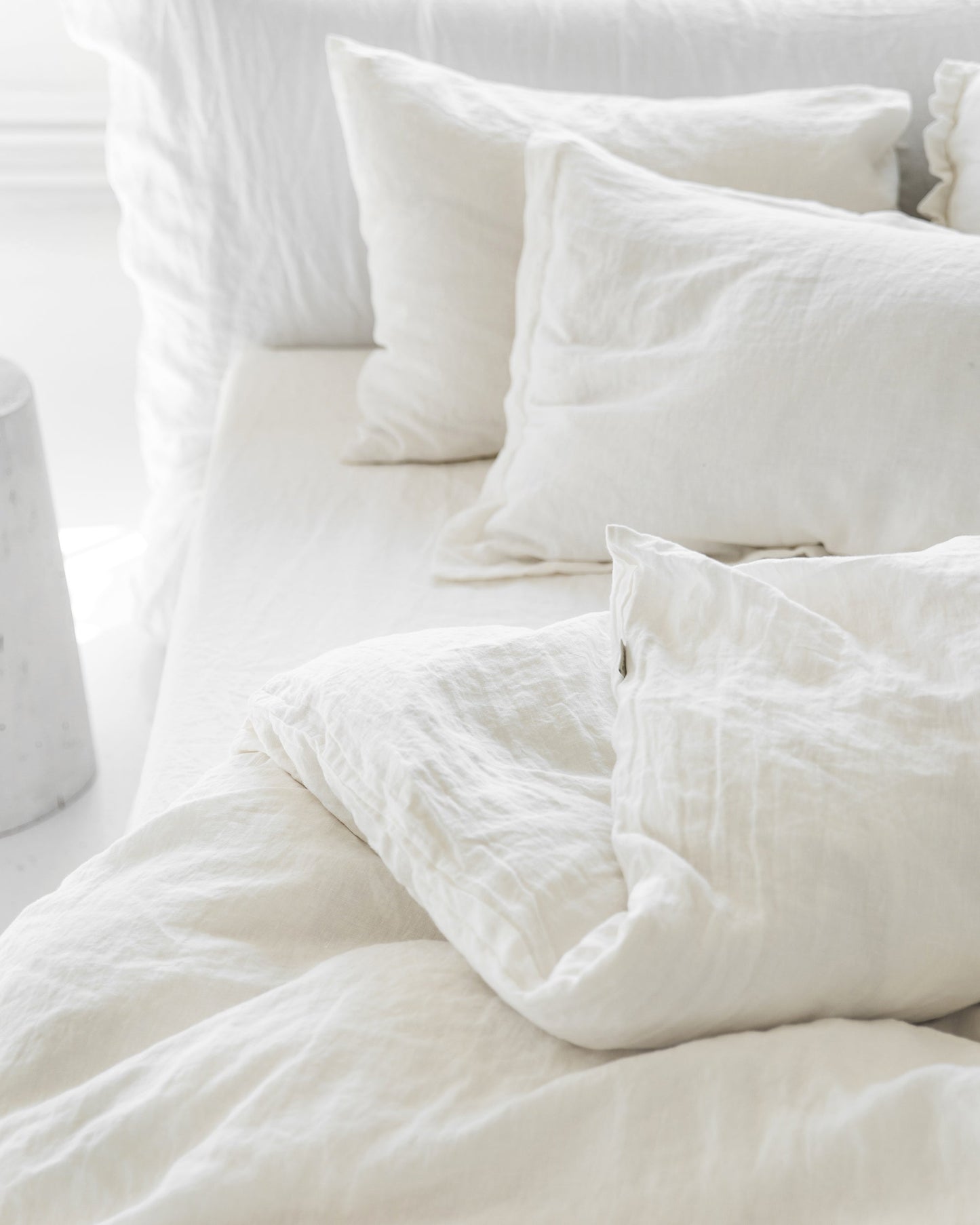 White linen duvet cover - MagicLinen