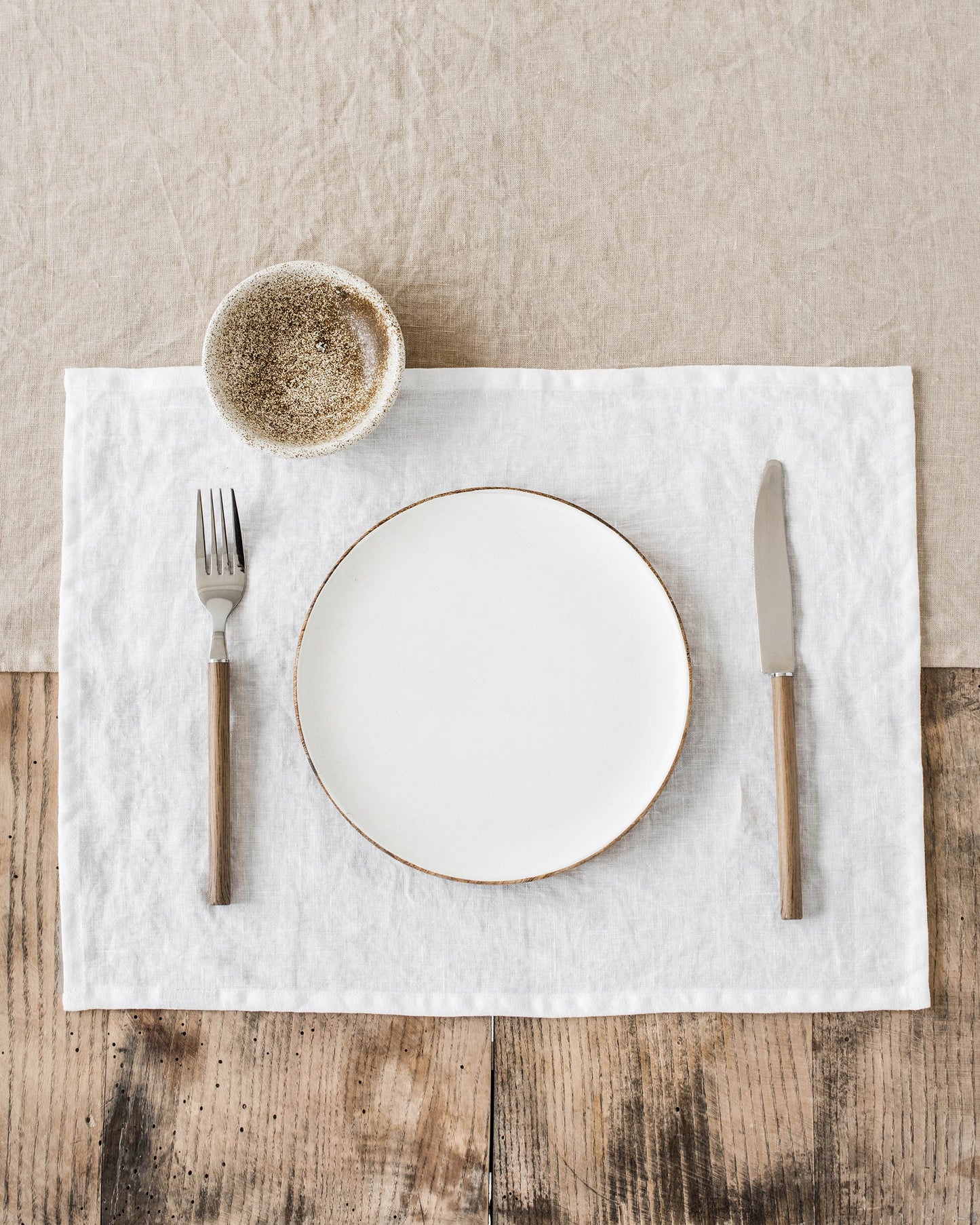 White linen placemat set of 2 - MagicLinen