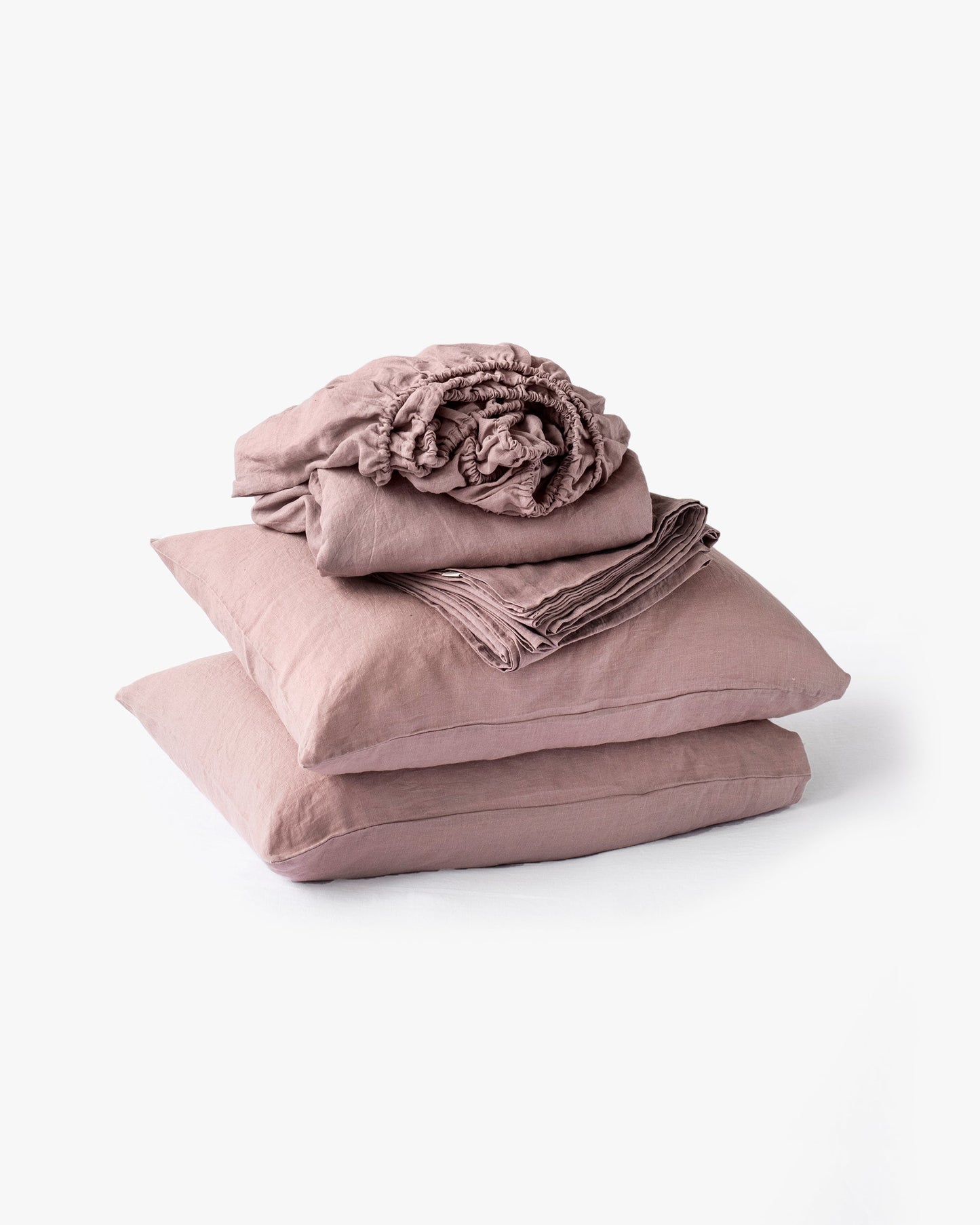 Woodrose linen sheet set (4 pcs) - MagicLinen