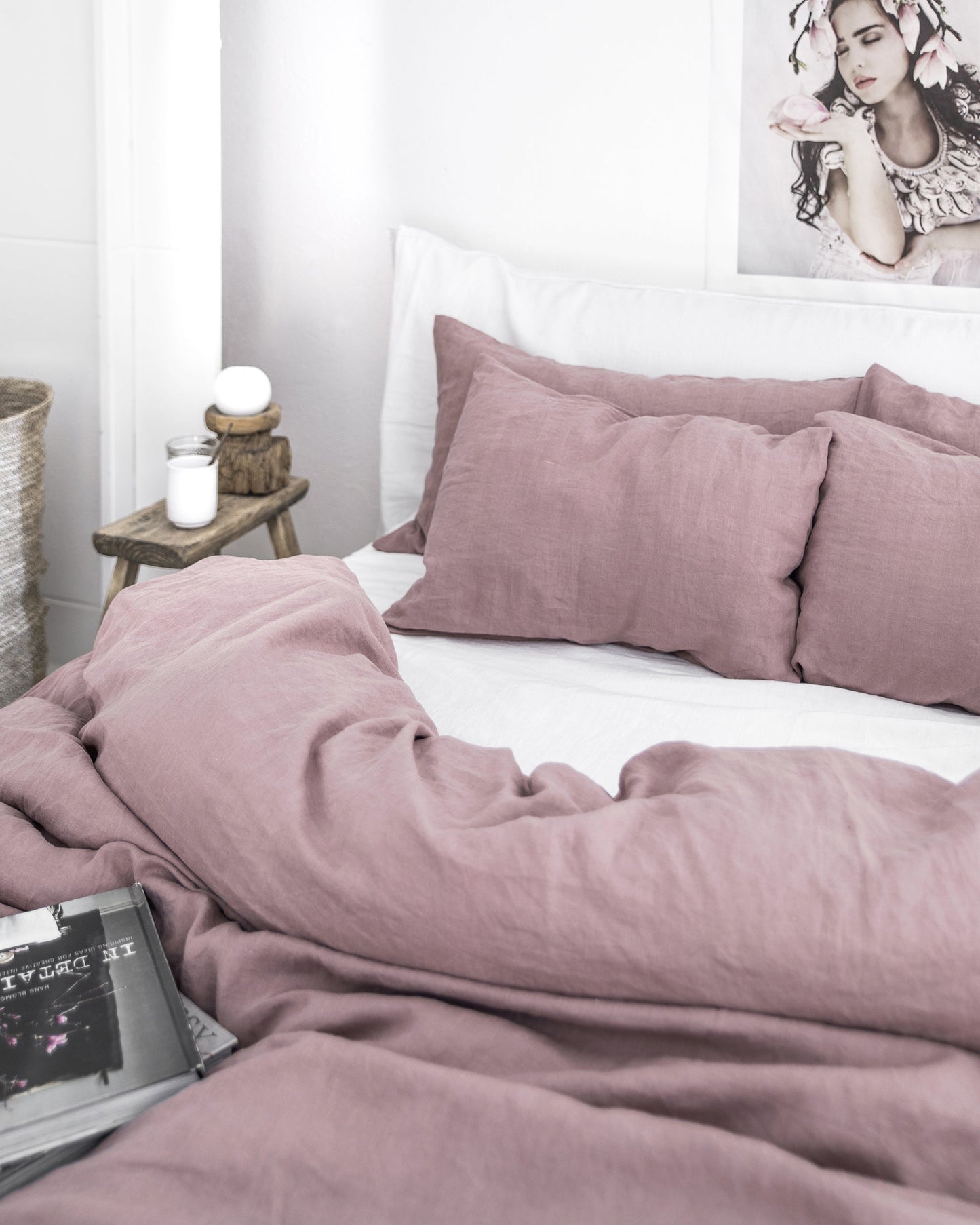 Woodrose linen sheet set (4 pcs) - MagicLinen