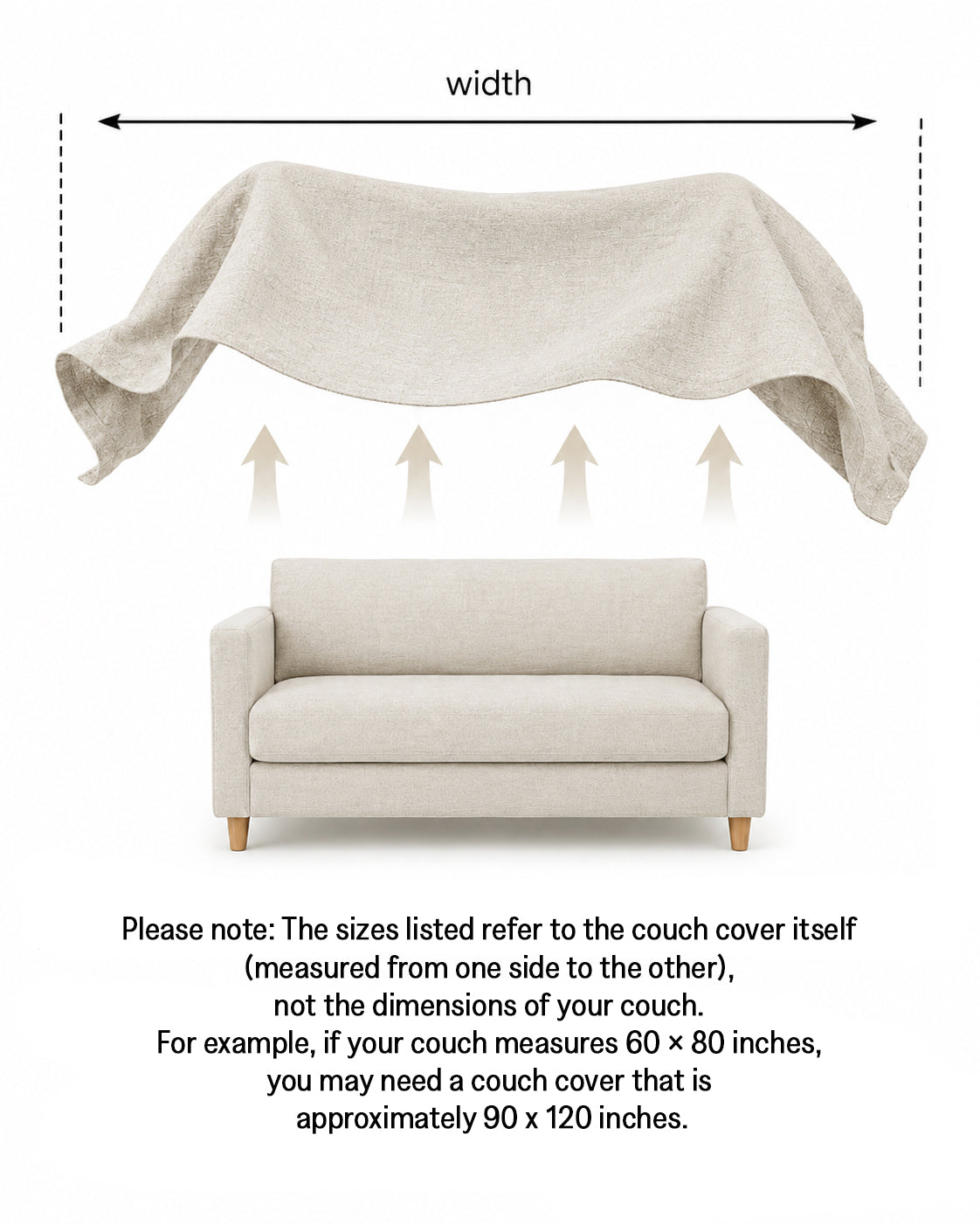 Waffle linen couch cover in Forest green