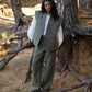 Linen quilted vest FONNI in Dark green | MagicLinen