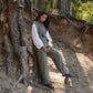 Linen quilted vest FONNI in Dark green | MagicLinen