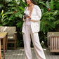 Oversized linen blazer HEBER in Natural melange