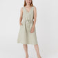 Basic linen dress OIA in Sage gingham - MagicLinen