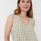 Basic linen dress OIA in Sage gingham - MagicLinen