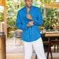 Classic men's linen shirt SINTRA in Cobalt blue