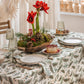 White & Winter print linen tablecloth