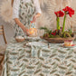 White & Winter print linen tablecloth