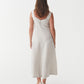 A-line Linen Dress CHILOE in Natural Melange | MagicLinen