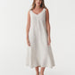 A-line Linen Dress CHILOE in Natural Melange | MagicLinen