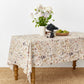 Autumn forest print linen tablecloth