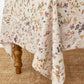 Autumn forest print linen tablecloth