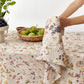 Autumn forest print linen tablecloth