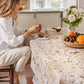 Autumn forest print linen tablecloth
