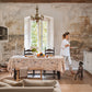 Autumn forest print linen tablecloth