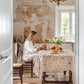 Autumn forest print linen tablecloth