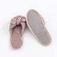 Bow tie Waffle Linen Slippers