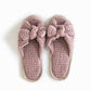 Bow tie Waffle Linen Slippers