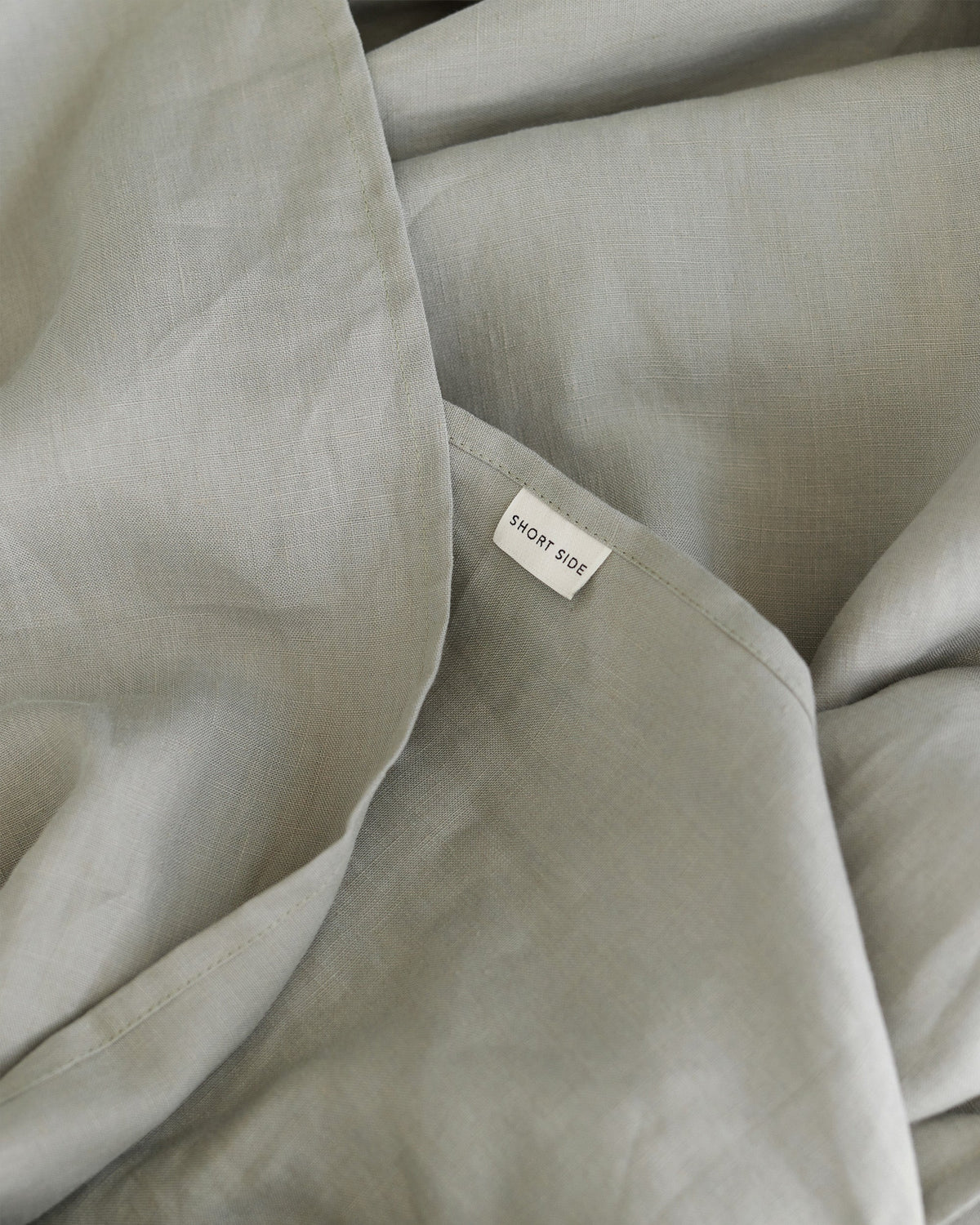 Calm sage linen flat sheet