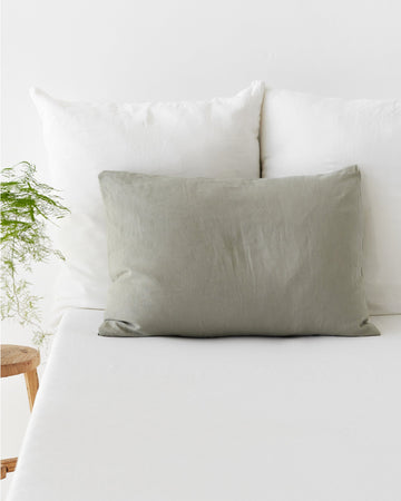 Calm sage linen pillowcase