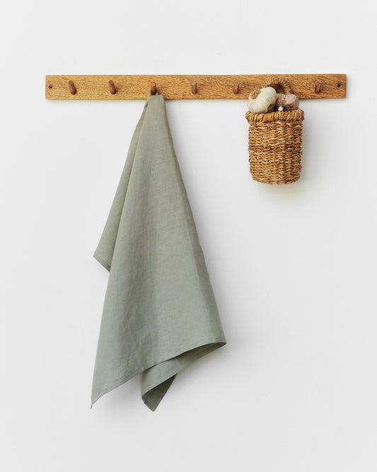Linen tea towel in Calm Sage