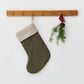 Christmas quilted Stocking in Dark green