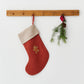 Christmas Stocking with Embroidered Gingerbread Man