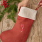 Christmas Stocking in embroidered Candy cane | MagicLinen