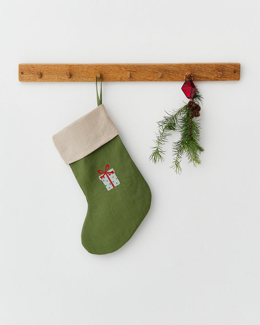 Christmas Stocking in Embroidered Gift | MagicLinen