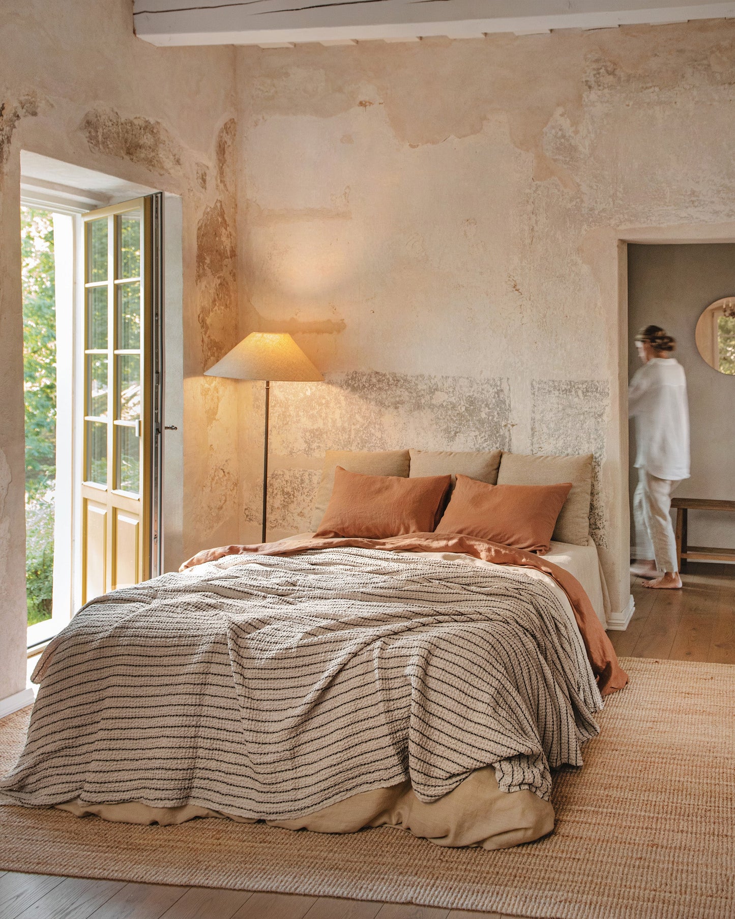 Thin Striped waffle blanket